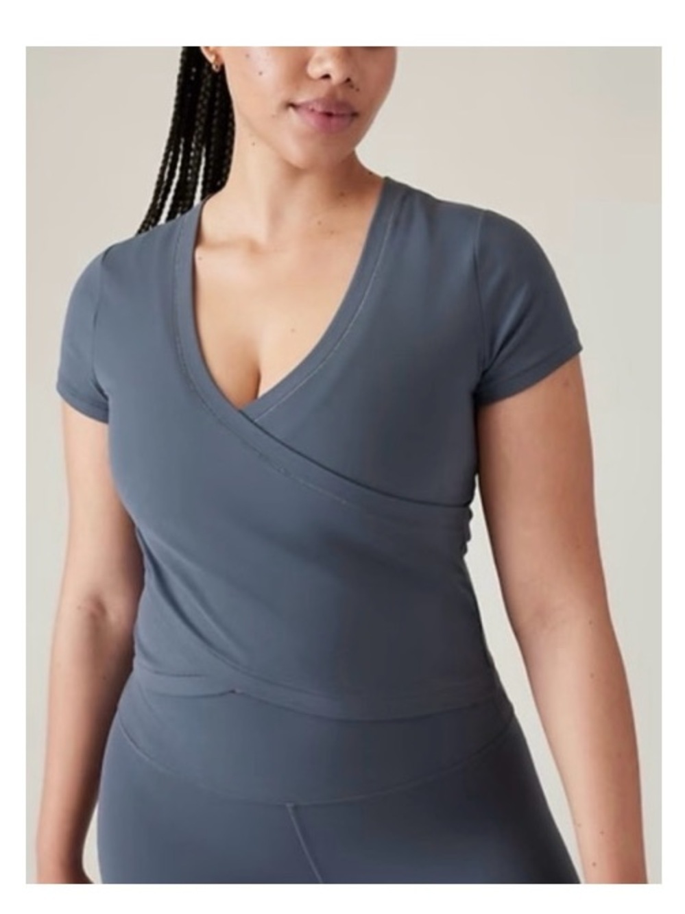 Athleta Transcend Wrap Tee Size Small